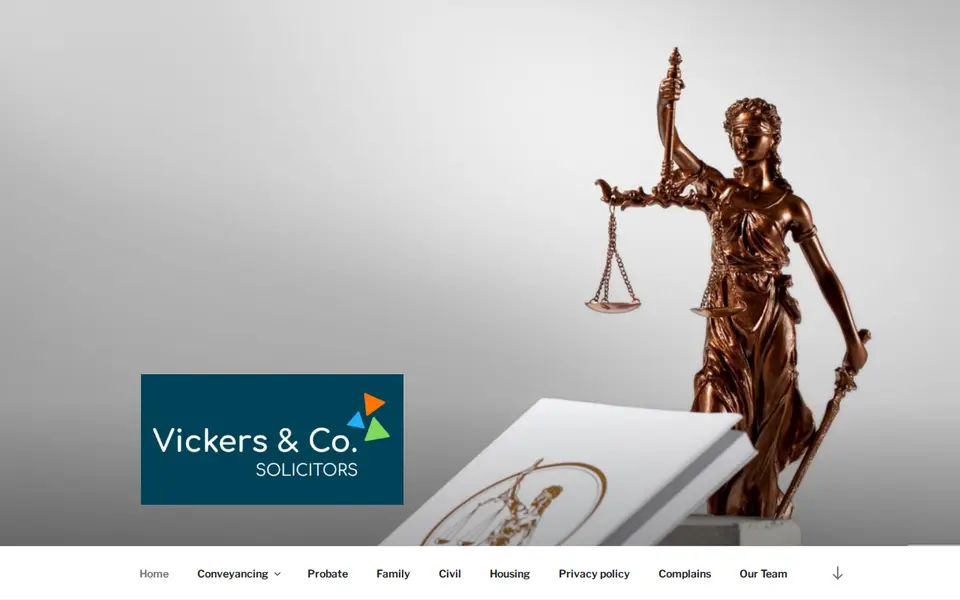 The top of vickers-solicitors.co.uk