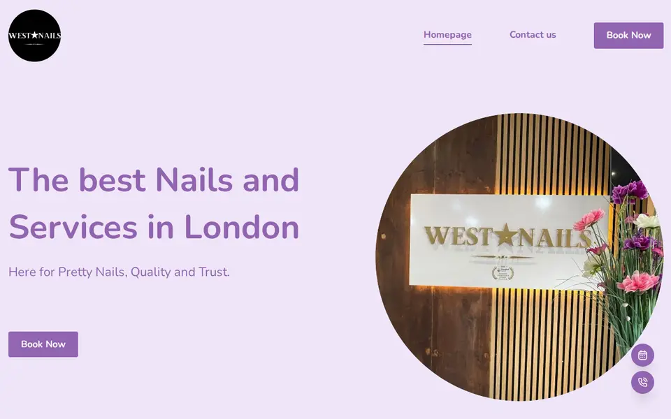 The top of weststarnails.com