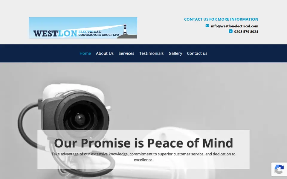 The top of westlonelectrical.com