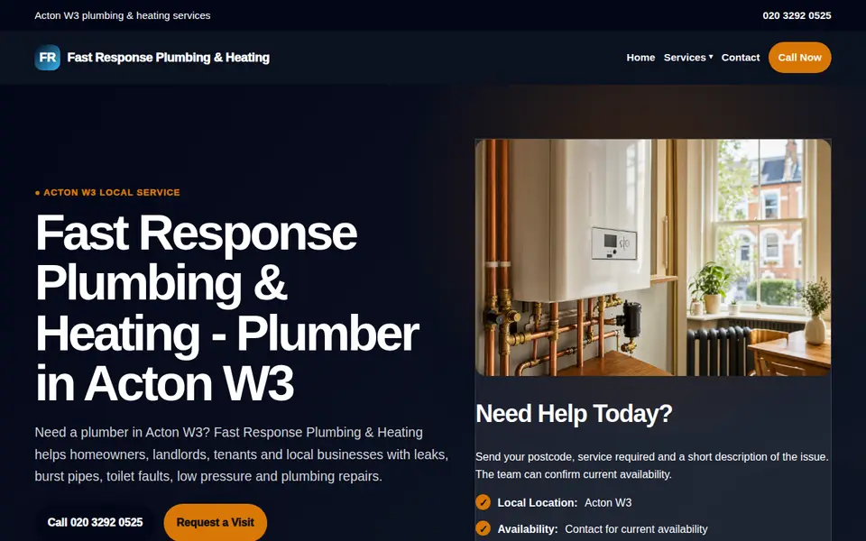 The top of acton-plumbers-w3.co.uk