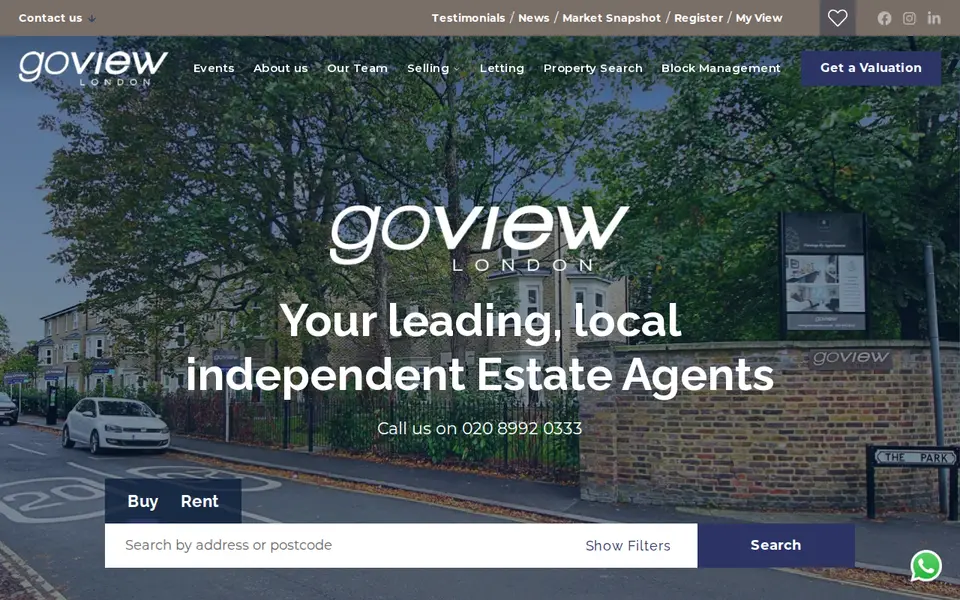 The top of goviewlondon.co.uk