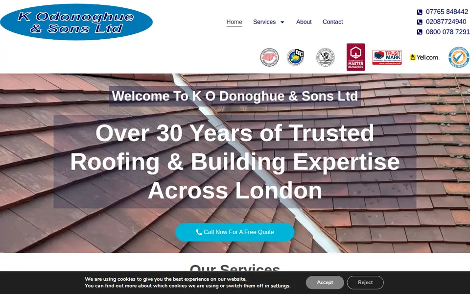The top of k-odonoghue.co.uk