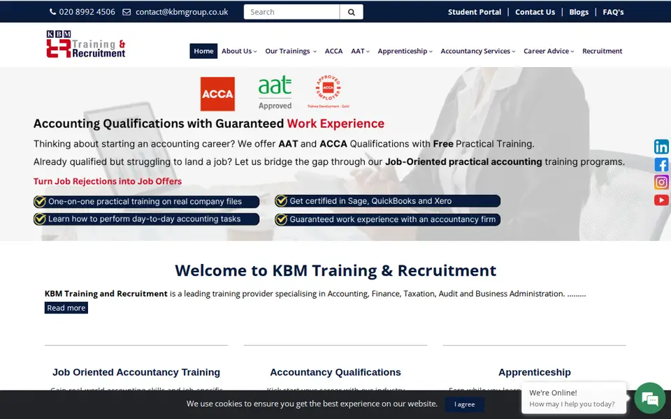 The top of kbmtr.co.uk