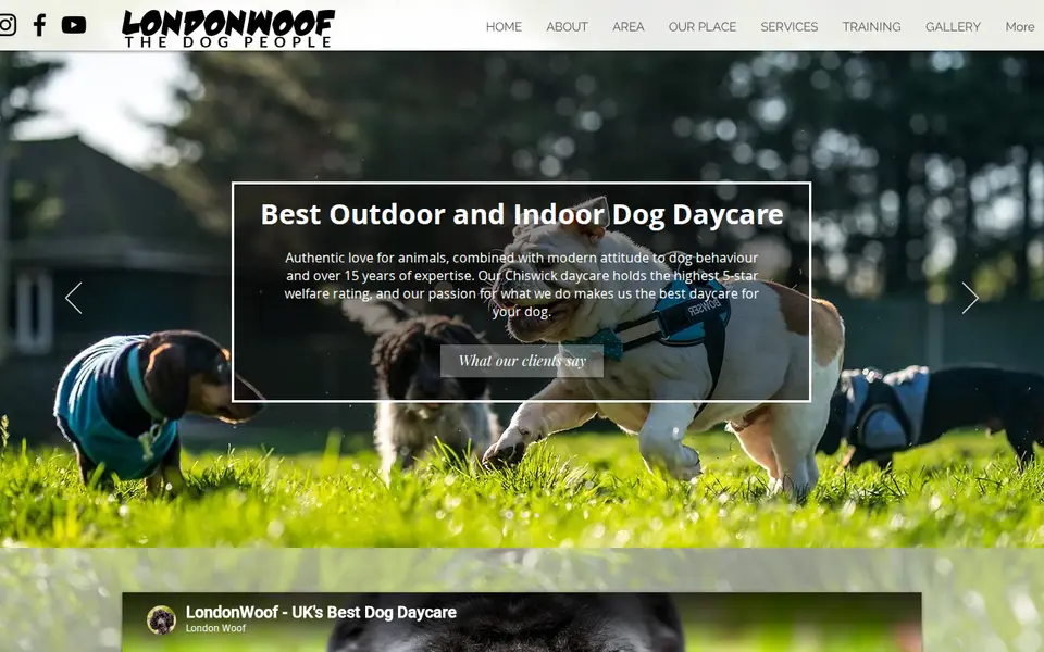The top of londonwoof.com