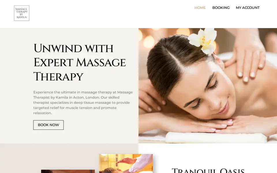 The top of massagetherapybykamila.book-here-now.com