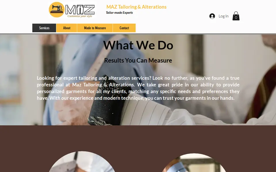 The top of maztailoring.com