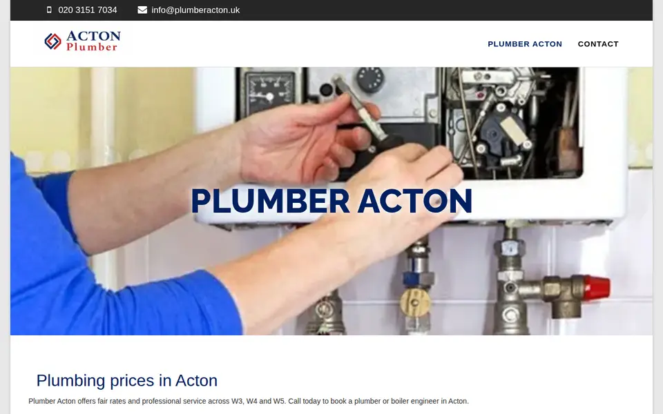 The top of plumberacton.uk