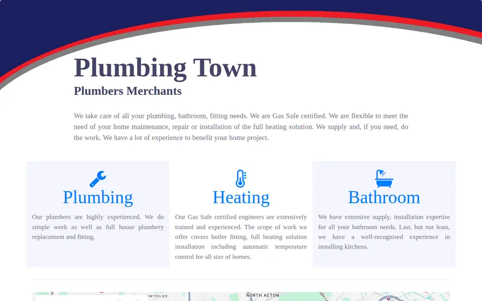 The top of plumbingtown.co.uk