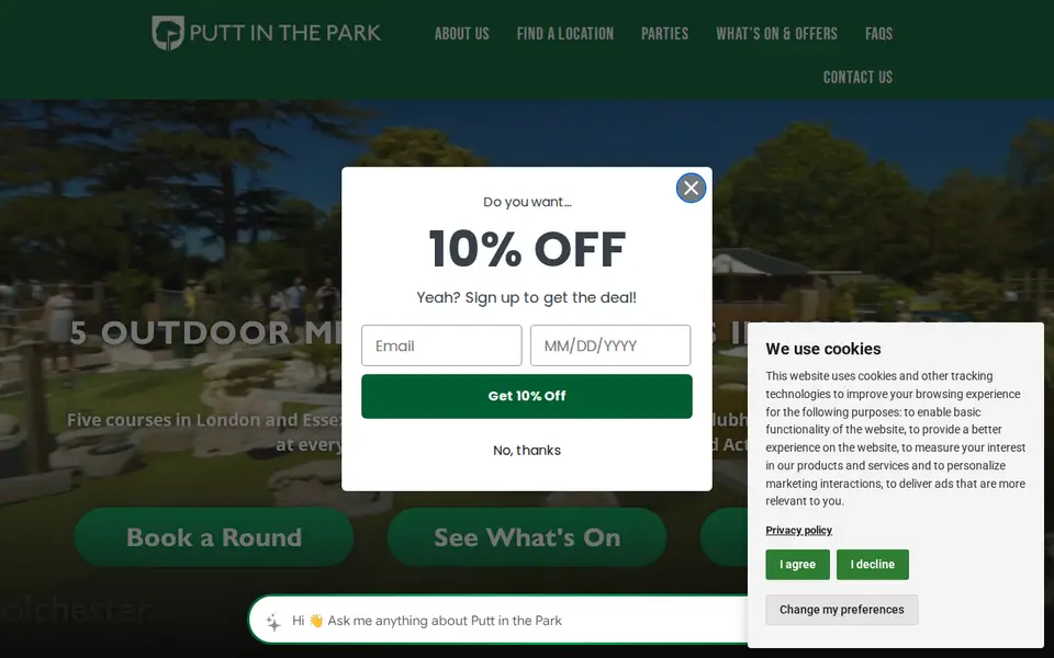 The top of puttinthepark.com