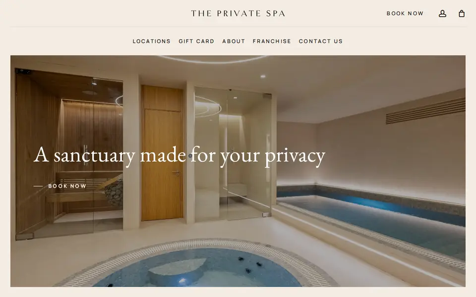 The top of theprivatespa.co.uk