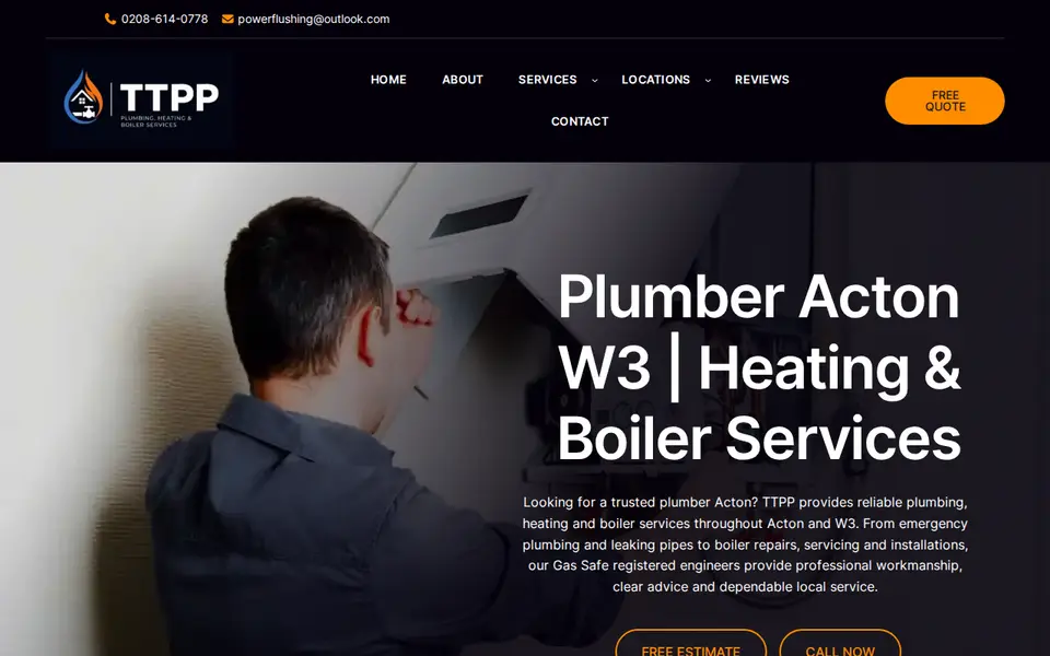 The top of ttppgasplumbingheating.co.uk