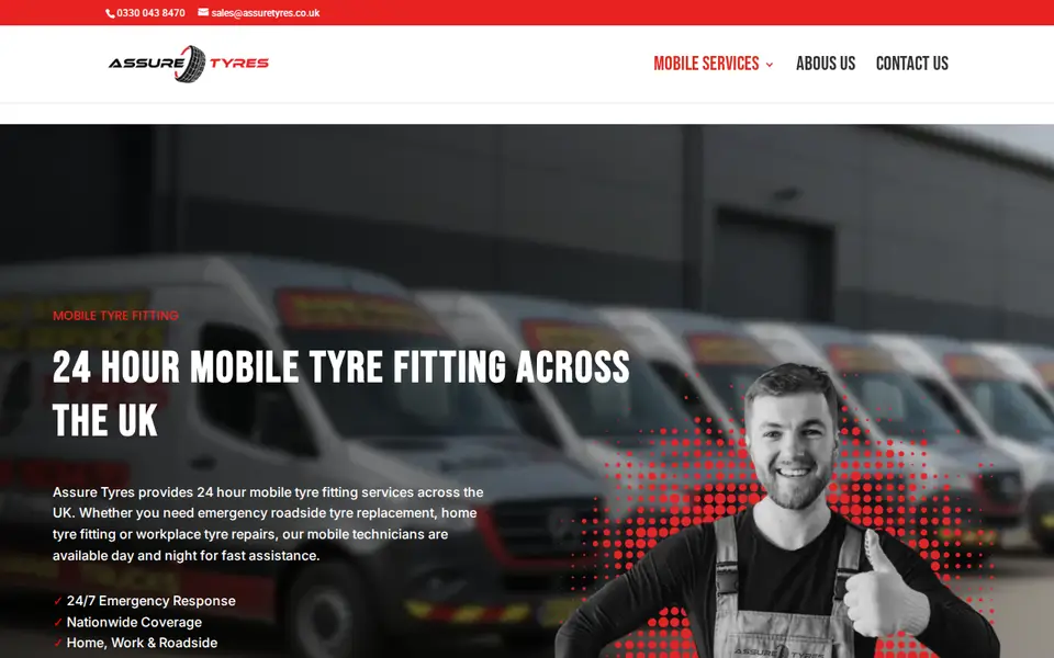 The top of assuremobiletyres.co.uk