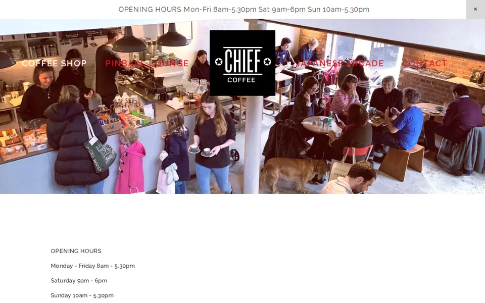 The top of chief-coffee.com
