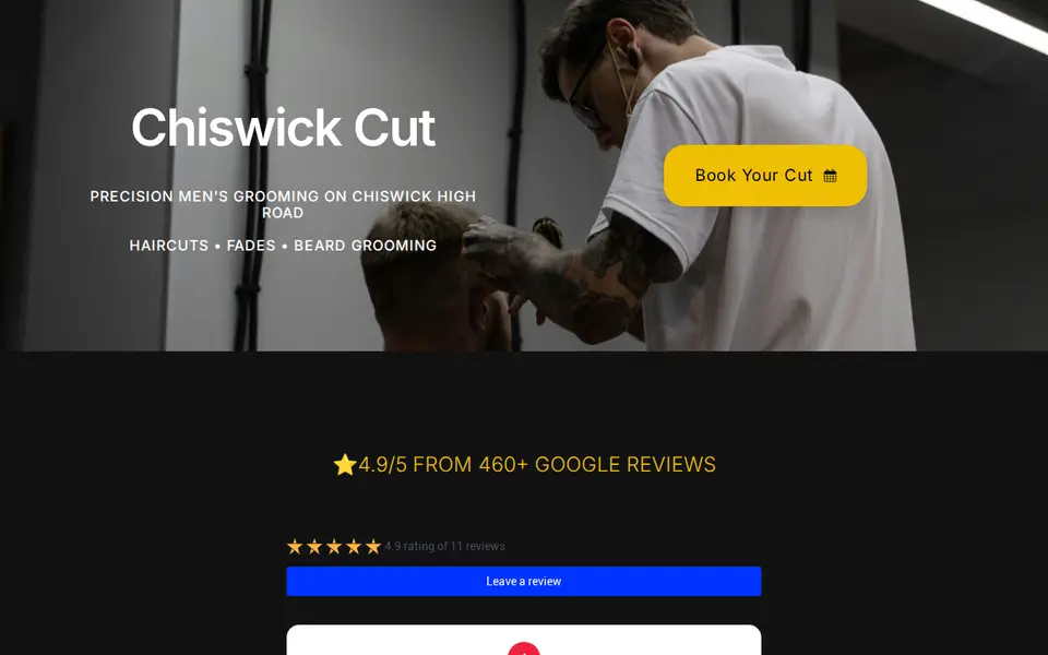 The top of chiswickcuts.co.uk