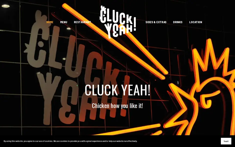 The top of cluckyeah.co.uk