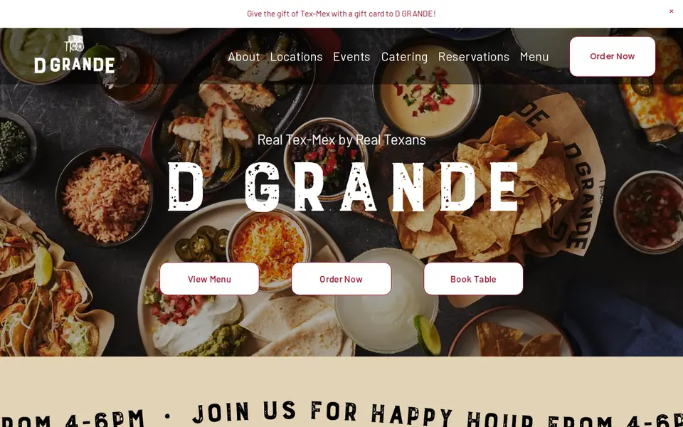 The top of dgrandetexmex.com