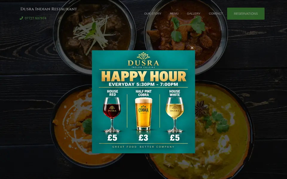 The top of dusrarestaurant.com