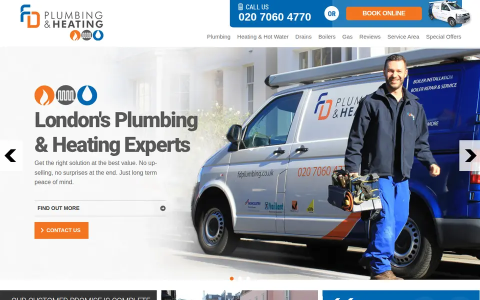 The top of fdplumbing.co.uk