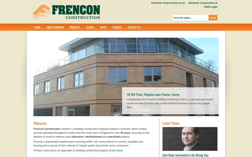 The top of frencon.co.uk