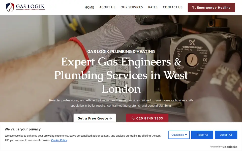 The top of gaslogik.co.uk