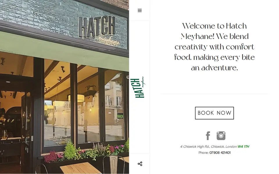 The top of hatchbistro.com