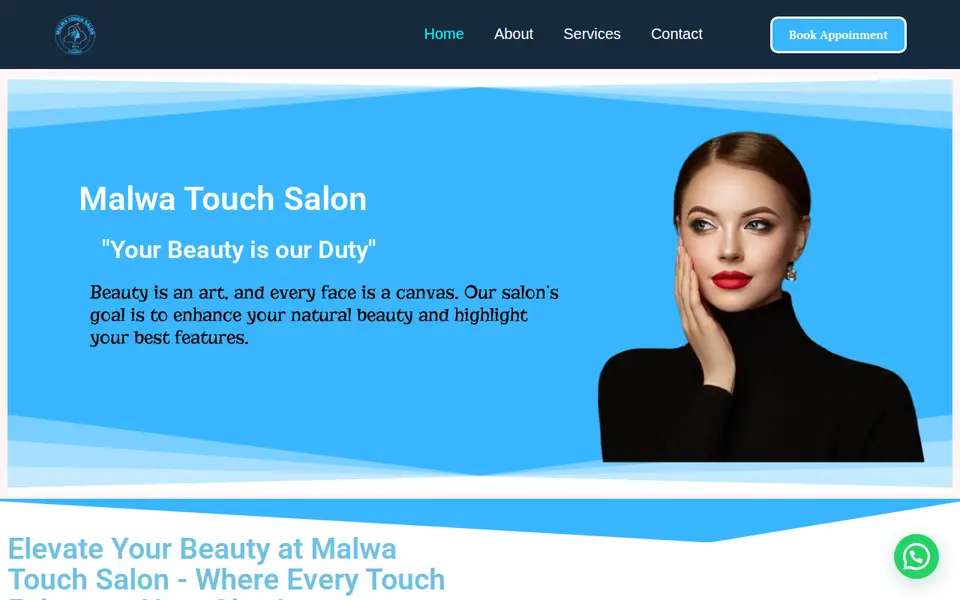 The top of malwatouchsalon.com