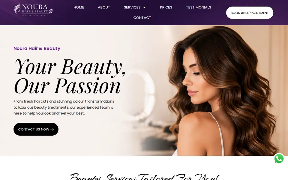The top of nourahairandbeauty.com