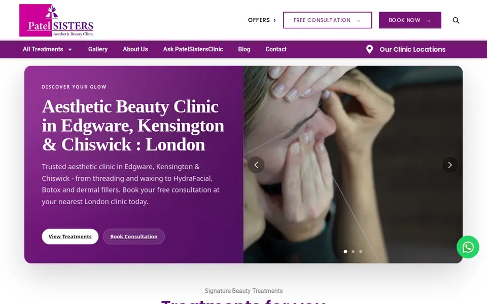 The top of patelsistersclinic.co.uk