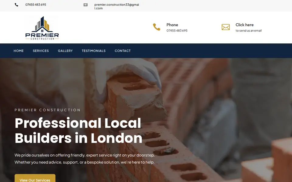 The top of premierconstructionlondon.co.uk