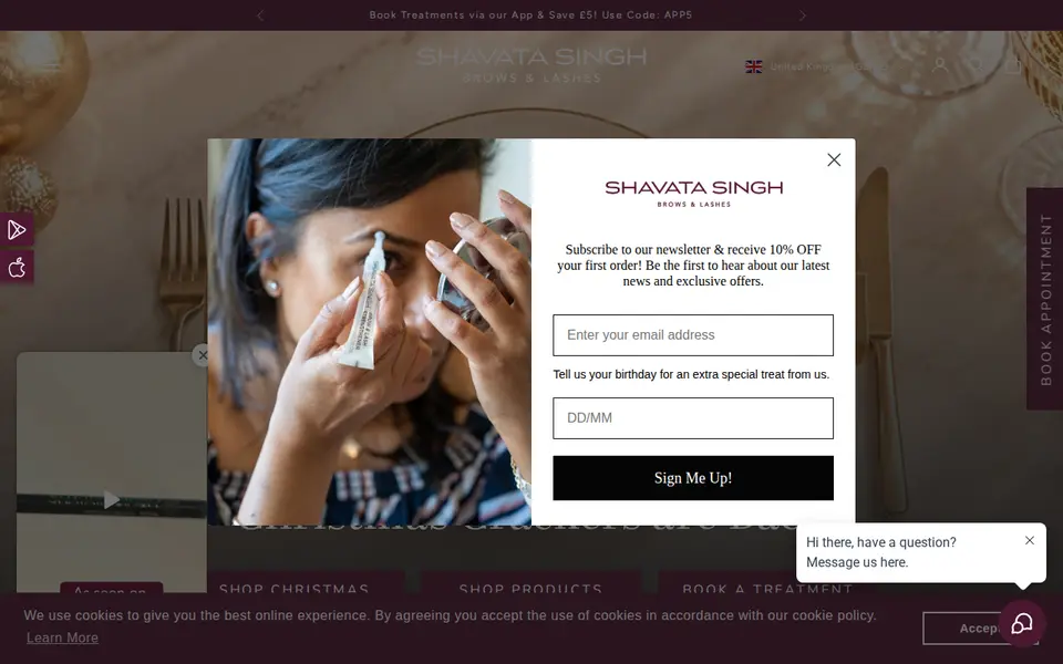 The top of shavata.co.uk
