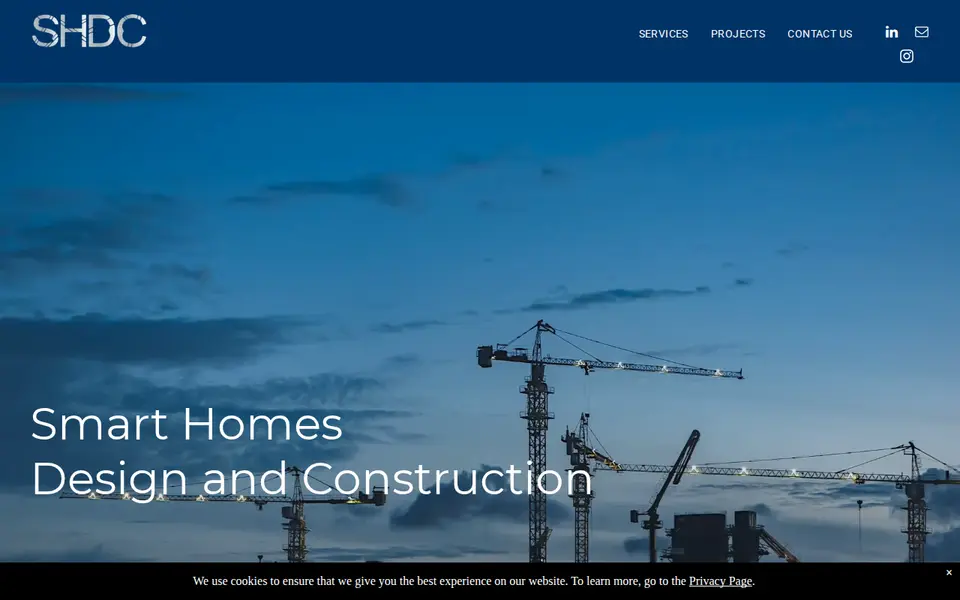 The top of shdconstruction.co.uk