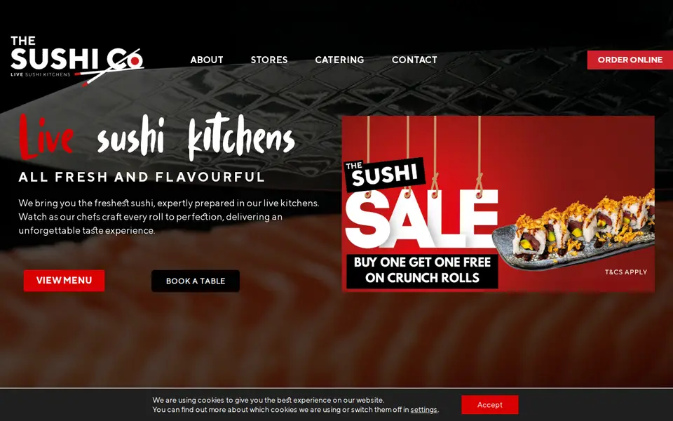 The top of thesushico.com