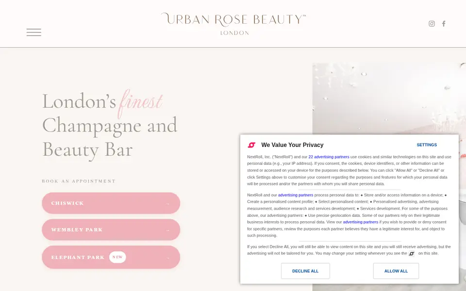 The top of urbanrosebeauty.com