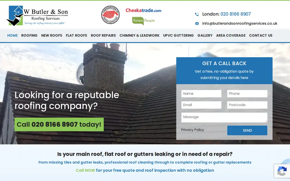The top of butlerandsonroofingservices.co.uk