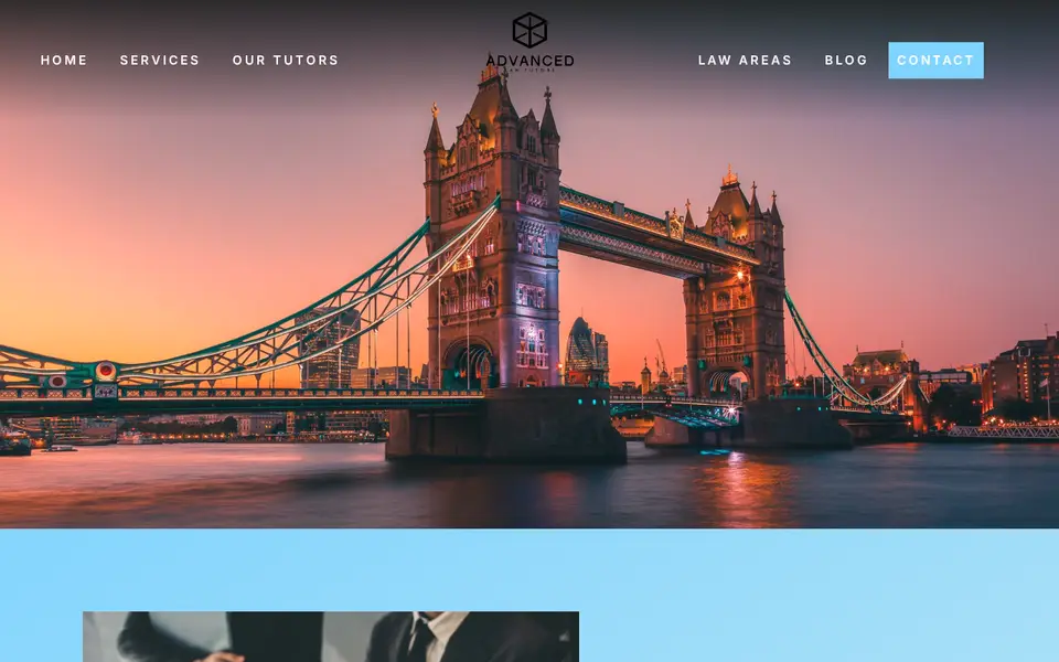 The top of advancedlawtutors.com