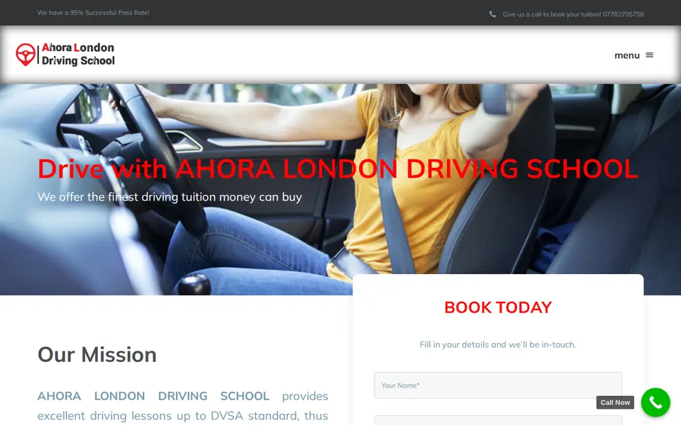 The top of ahoradrivingschool.com