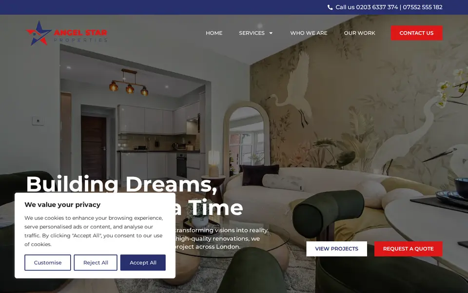 The top of angelstarproperties.co.uk