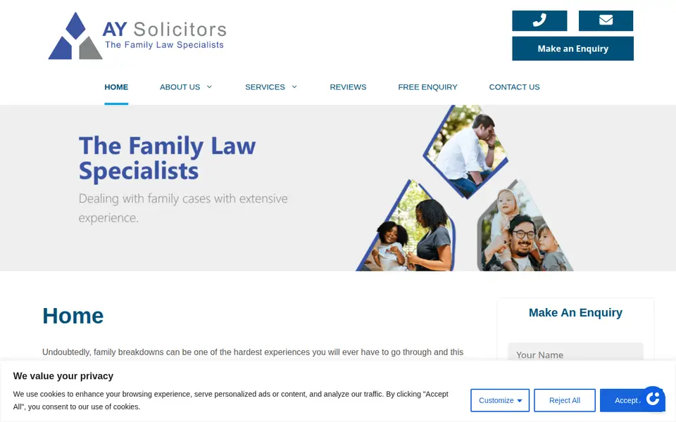 The top of aysolicitors.com