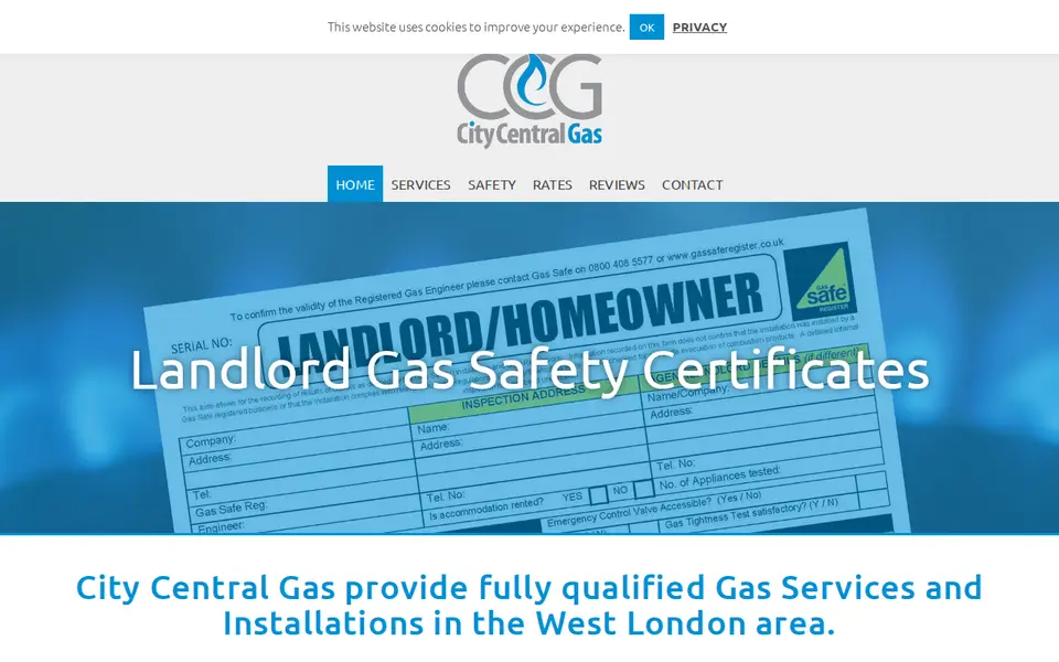 The top of citycentralgas.co.uk