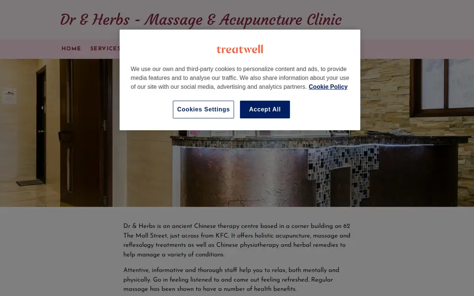 The top of dr-and-herbs-massage-and-acupuncture-clinic.mytreatwell.co.uk