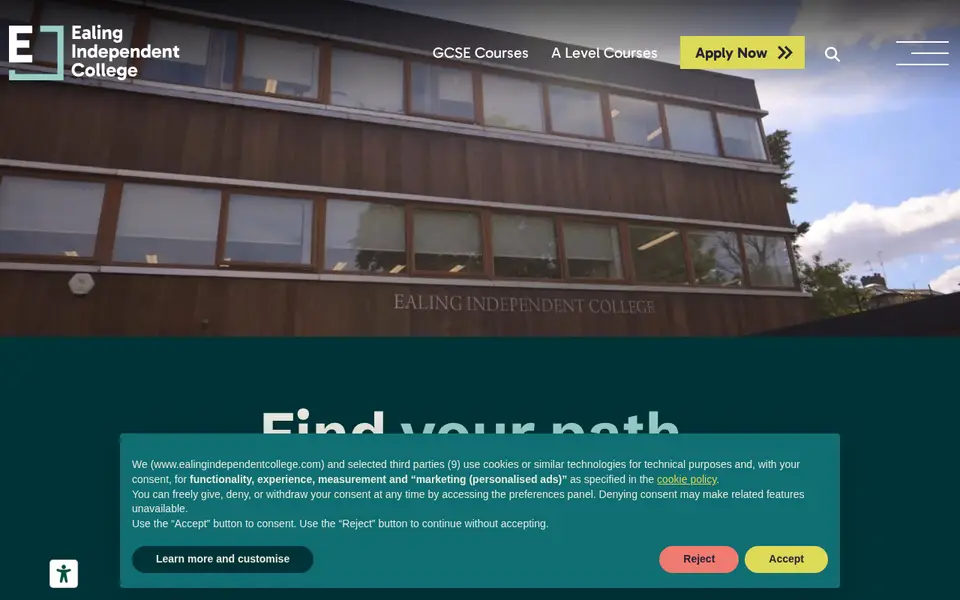 The top of ealingindependentcollege.com