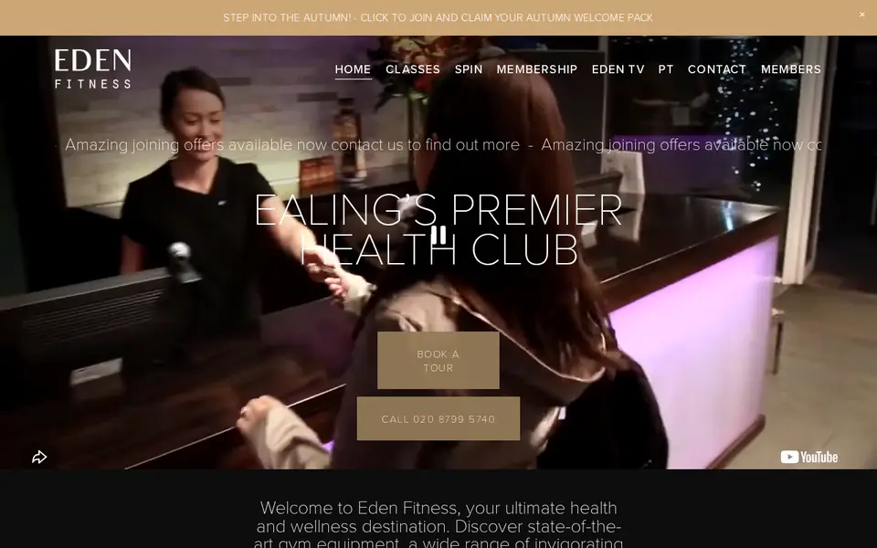 The top of edenfitness.co.uk