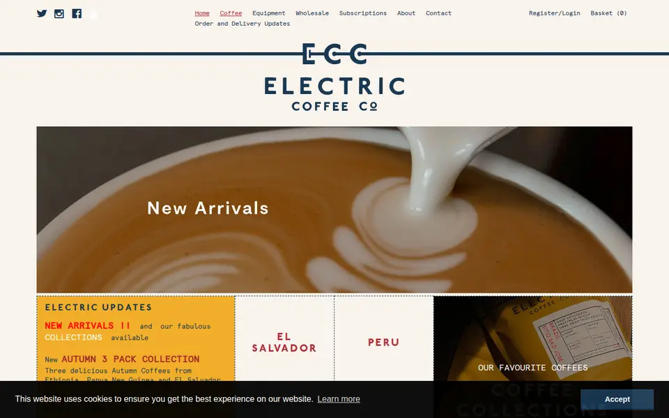 The top of electriccoffee.co.uk
