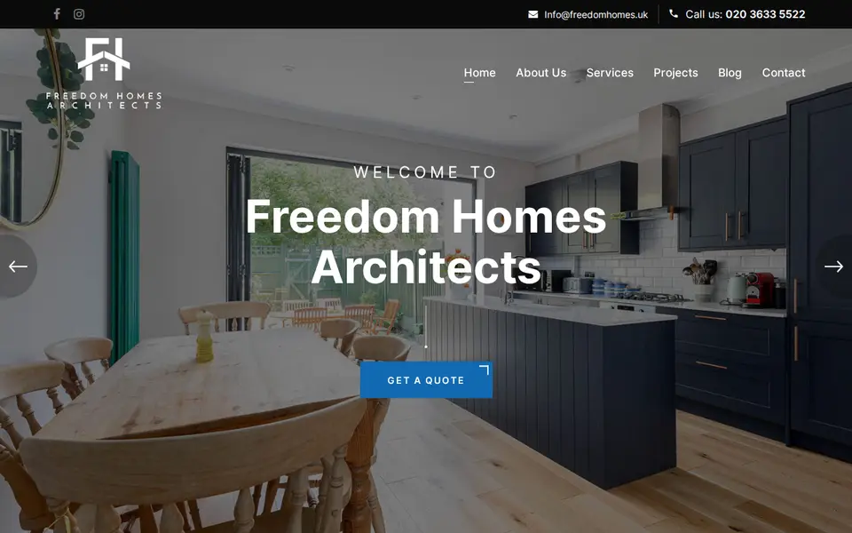 The top of freedomhomesarchitects.co.uk