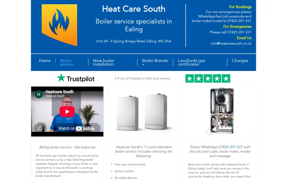 The top of heatcaresouth.co.uk