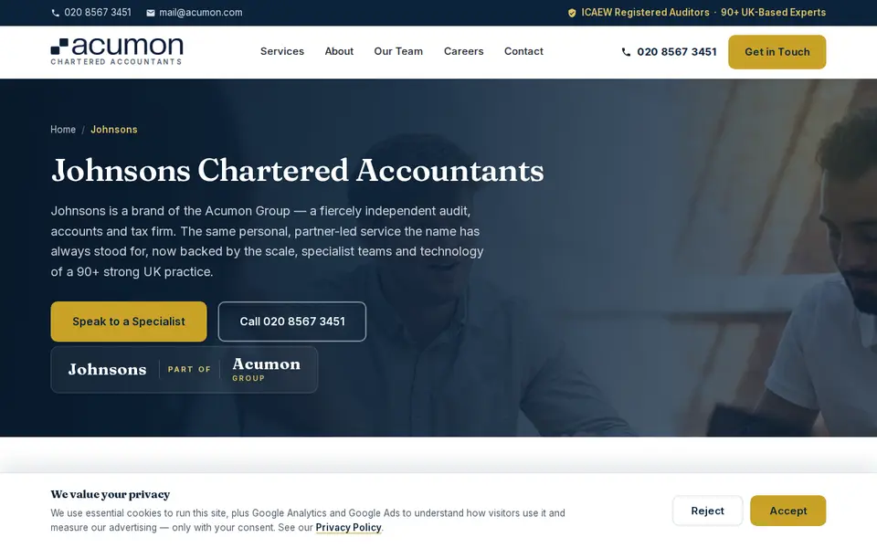 The top of acumon.com
