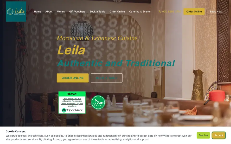 The top of leila-ealing.co.uk