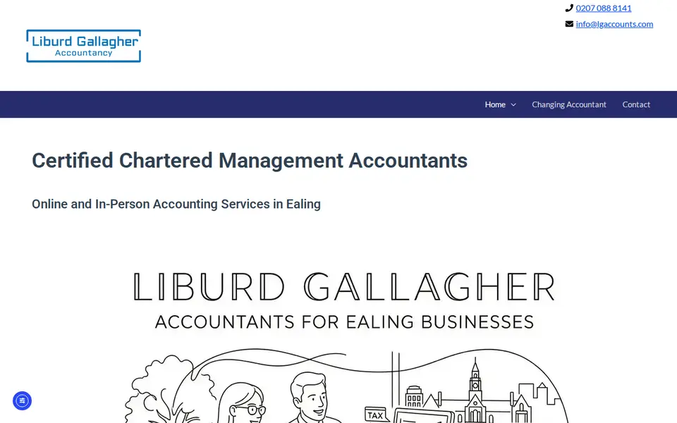The top of lgaccounts.com