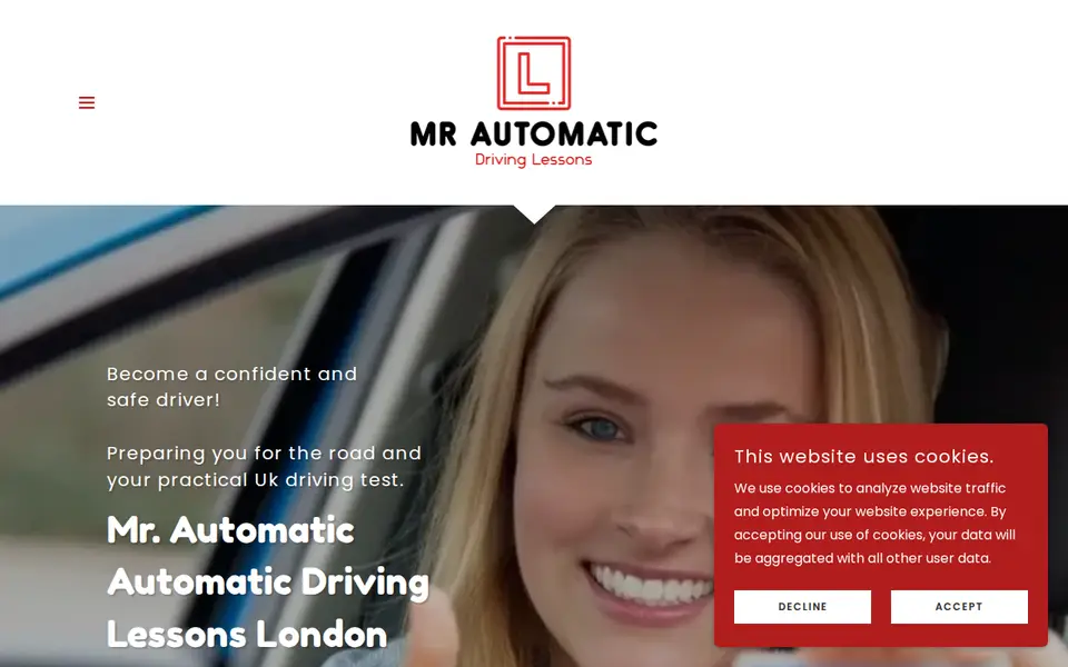 The top of mrautomaticlessons.co.uk