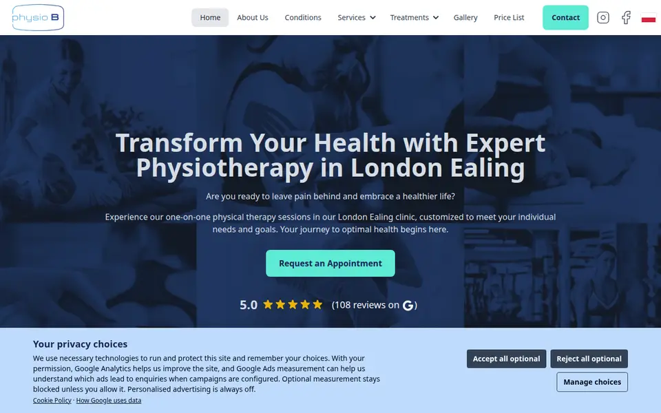 The top of physiob.co.uk